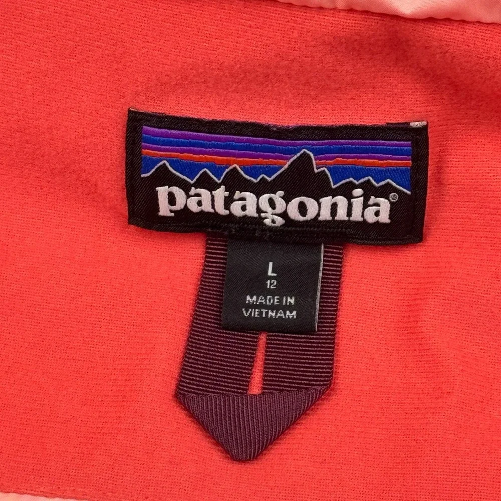 Patagonia Jacket Girls Large Orange Pine Grove Insulated Puffer Ski Quilt Hooded